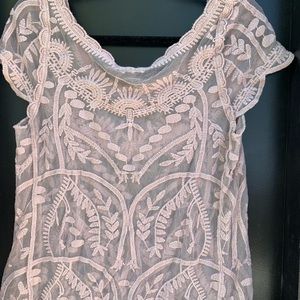 Lace Mauve Top